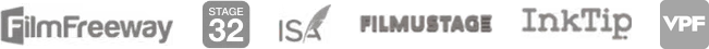 FilmFreeway, Stage 32, ISA, Filmustage, InkTip and Virtual Pitch Fest logos