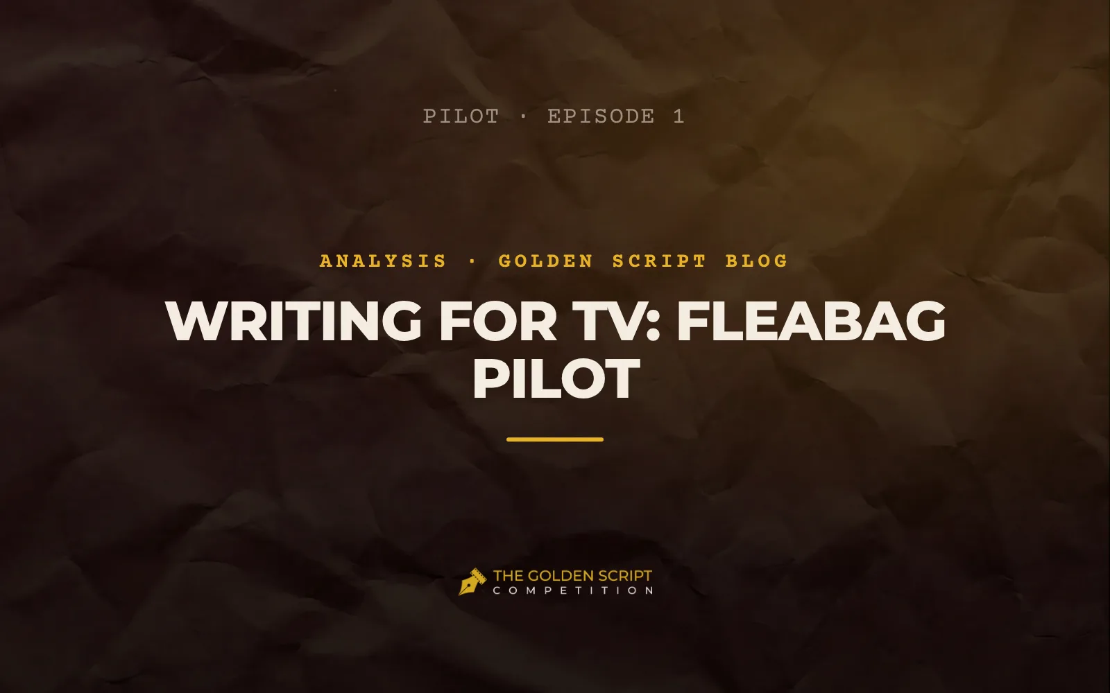 Writing for TV: Fleabag Pilot