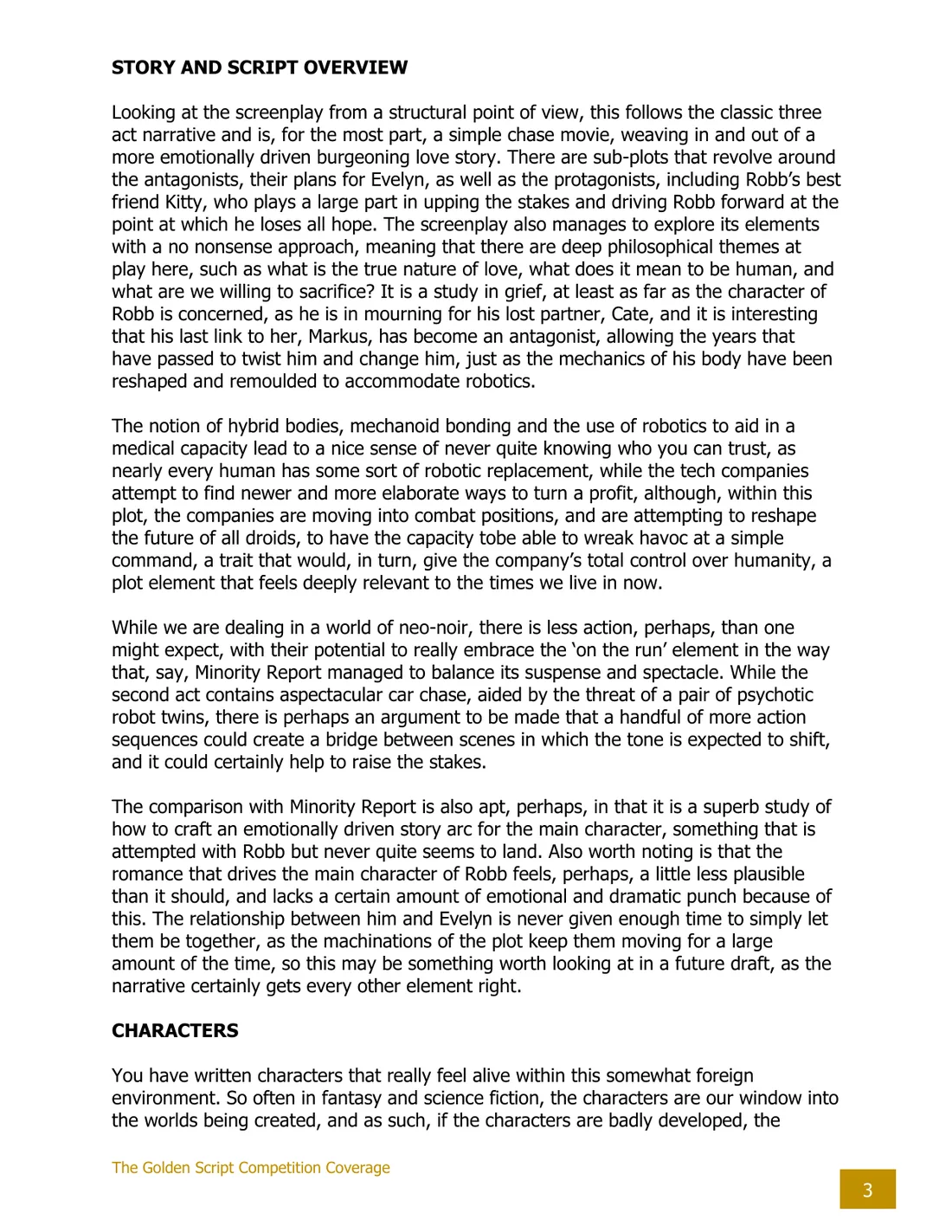 In-depth critique sample, page 3 of 5