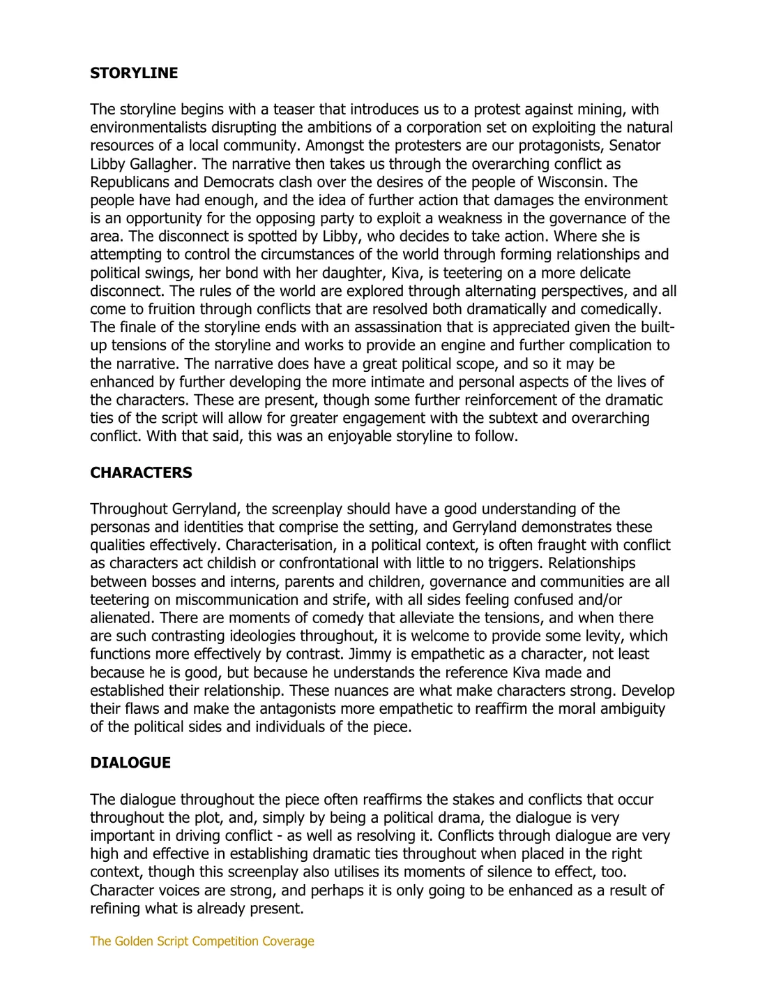 Feedback sample, page 2 of 3